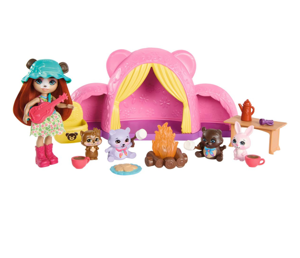 Mattel Enchantimals Wycieczka pod namiot + Lalka miś - 1212854 - zdjęcie 2